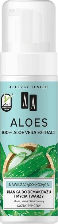 Actual product image Oceanic Aa - Aloe 100% Aloe Vera Extract makeup remover and face wash foam 150ml (Make-up remover, 150 ml)