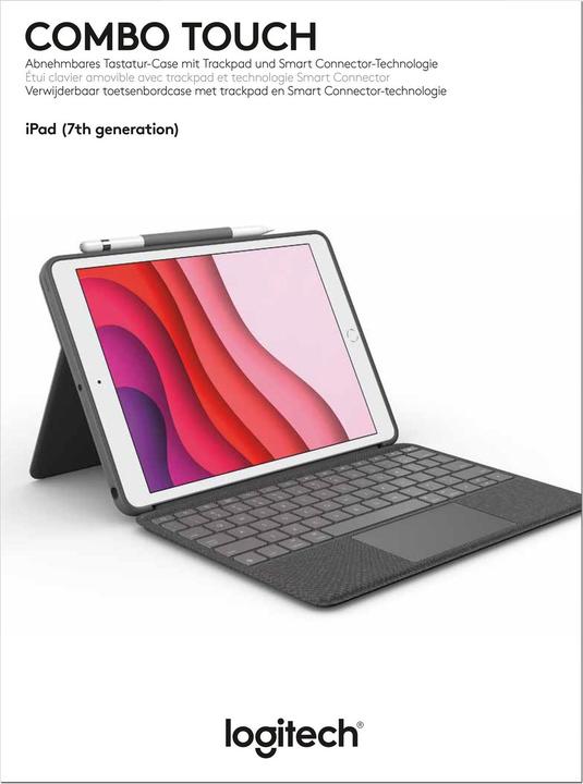 Immagine prodotto Logitech Combo Touch (Ing. Int., iPad 2019 (7° gene), iPad 2020 (8. Gen), iPad 2021 (9a generazione))