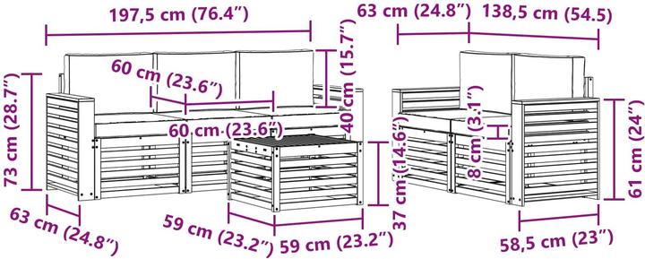 Produktbild vidaXL Outdoor-Sofa