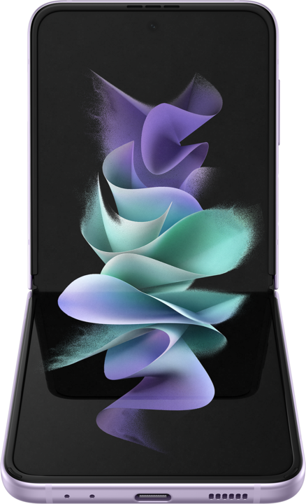 Actual product image Samsung Galaxy Z Flip3 5G EU (128 GB, Lavender, 6.70", SIM + eSIM, 12 Mpx, 5G)
