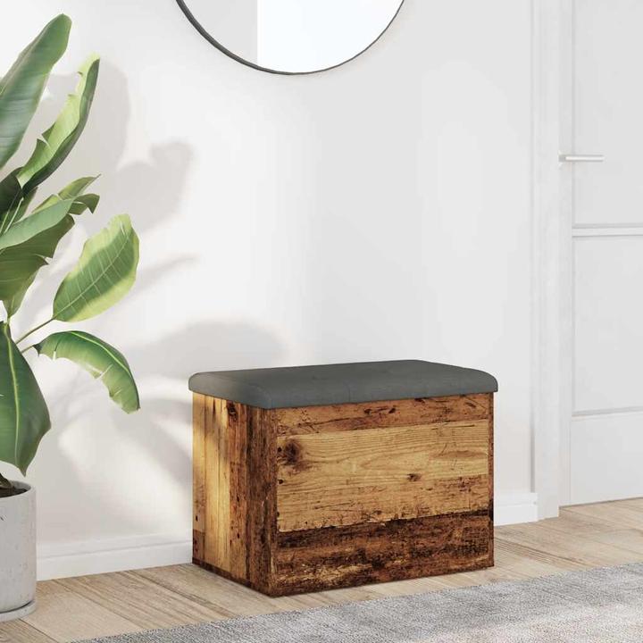 Immagine prodotto VidaXL Panca con portaoggetti in legno recuperato 62x42x45 cm Panca per scarpe in legno (42 cm)