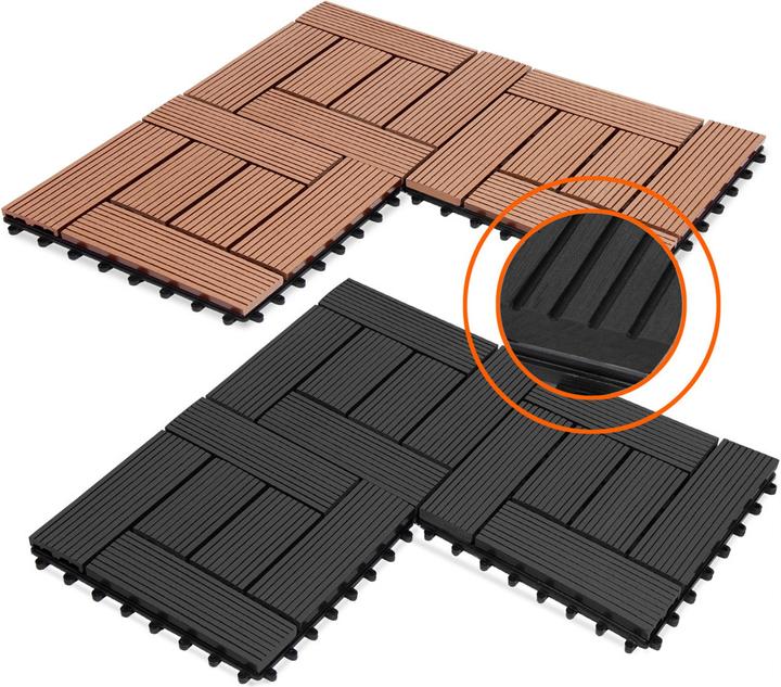 Produktbild Casaria WPC Fliesen (66x, 30 x 30 cm)