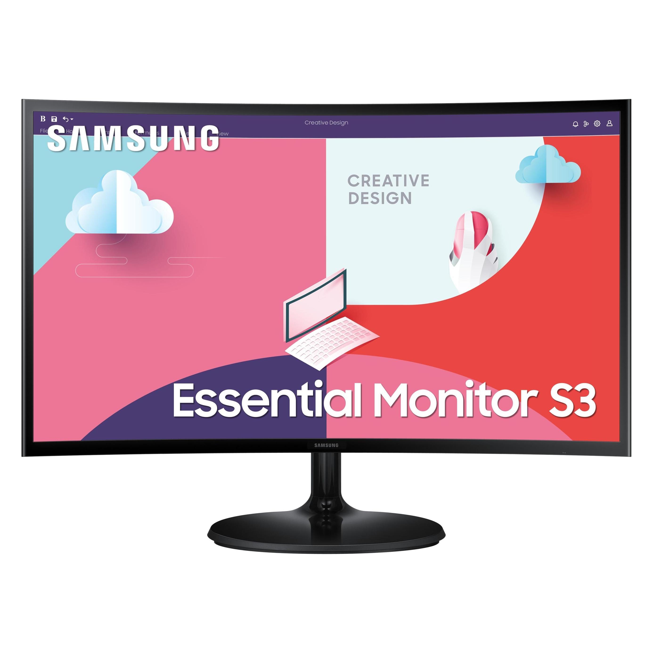 Samsung S24C364EAU (1920 x 1080 Pixel, 24"), Monitor, Schwarz