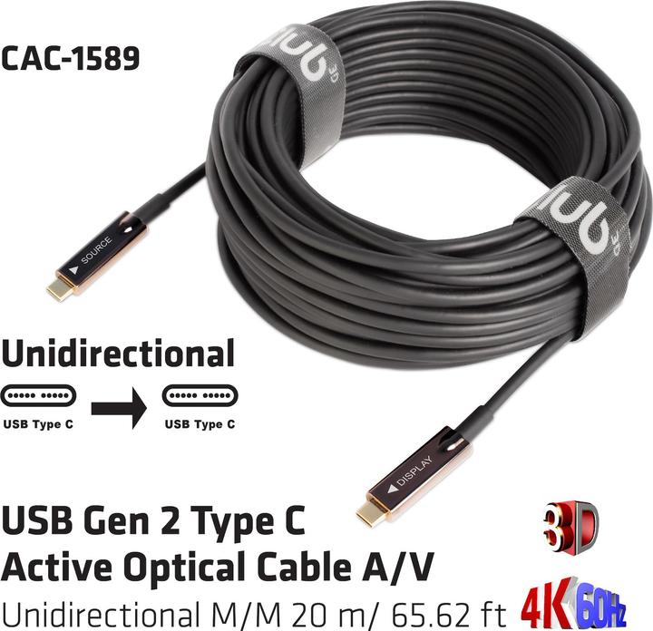 Produktbild Club 3D C – C (20 m, USB 3.2)