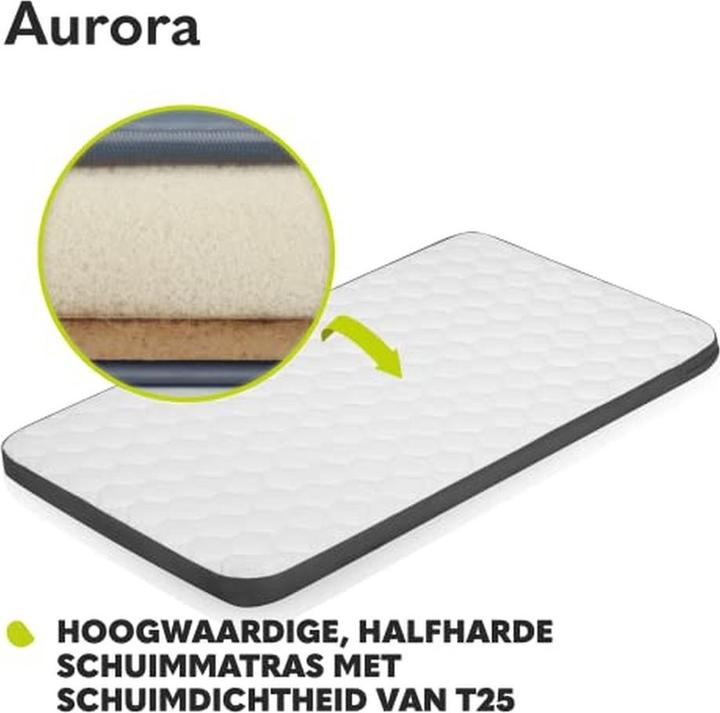 Actual product image Lionelo Aurora 3in1 Co -sleeper - Baby cot up to 9 kg - Grown - 4 wheels with brake - Camping bed
