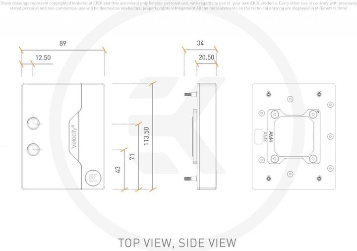 Actual product image EKWB EK Quantum Velocity²D-RGB AM5 Ni+Ac 3831109857700