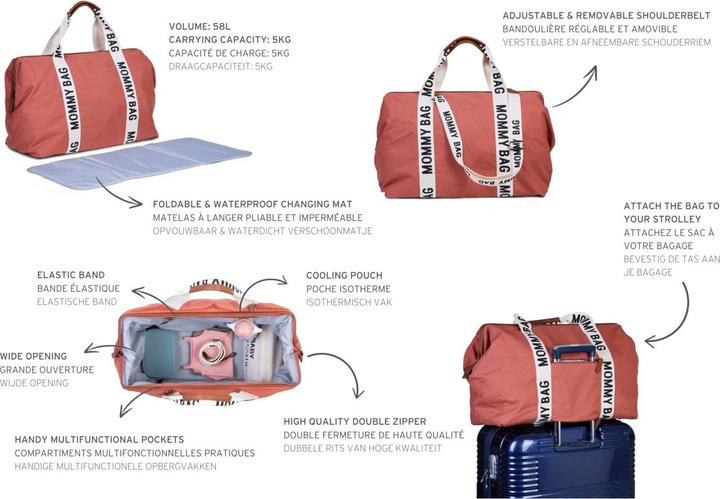Immagine prodotto Childhome Borsa mamma in tela firmata