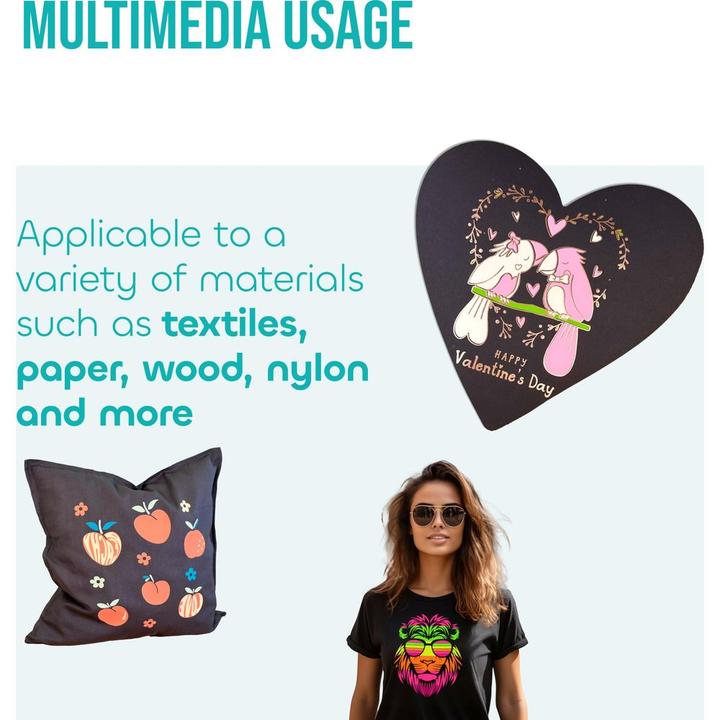 Image du produit Poli-tape Aufbügelfolie Neon A4, mehrfarbig, 5 Stück