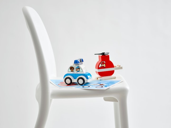 Immagine prodotto LEGO Il mio primo elicottero dei vigili del fuoco e la mia prima auto della polizia... (10957)