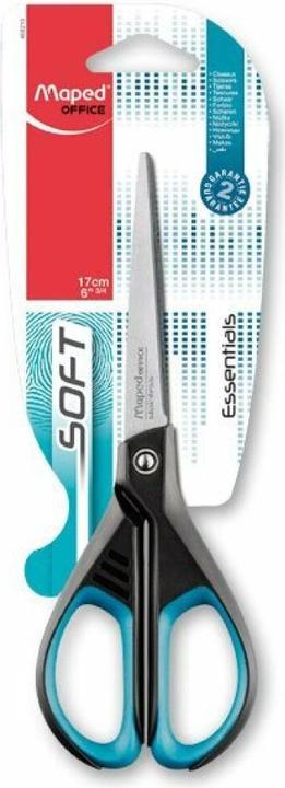 Magni Maped M468210 - Schere Essentials Soft symmetrisch, 17 cm, schwarz/blau (17 cm)