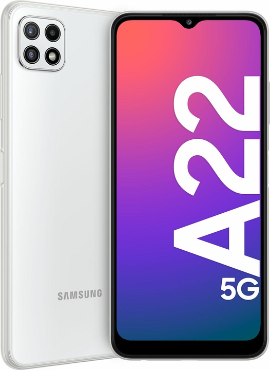 Produktbild Samsung Galaxy A22 5G EU (64 GB, White, 6.60", Dual SIM, 2 Mpx, 5G)