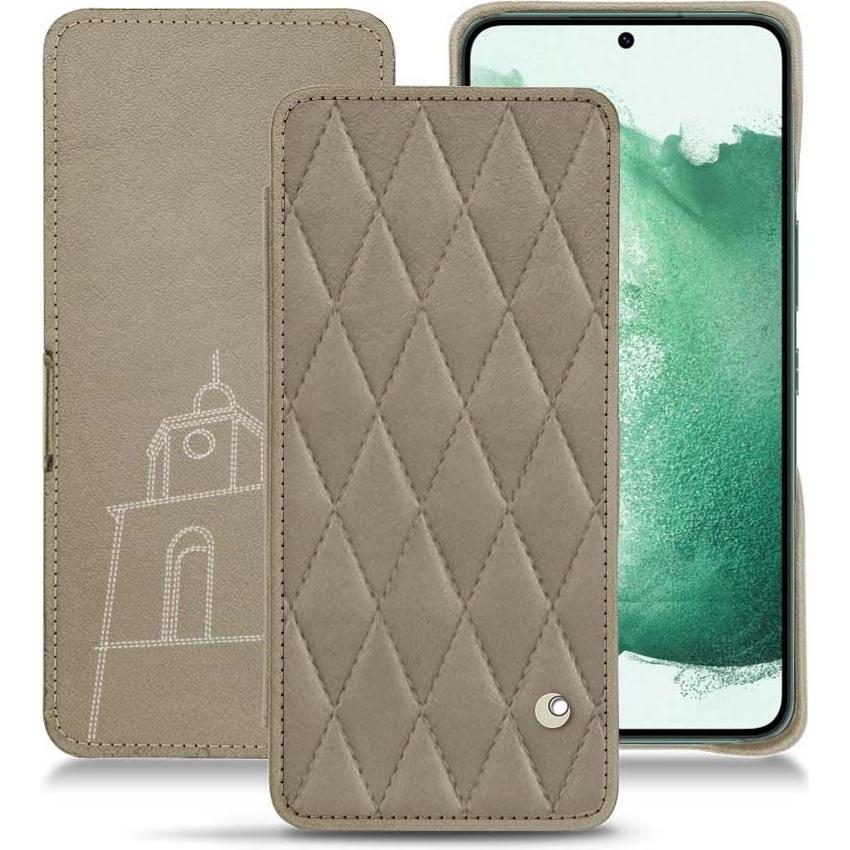 Noreve Lederschutzhülle horizontal (Samsung Galaxy S22+ 5G), Smartphone Hülle, Beige