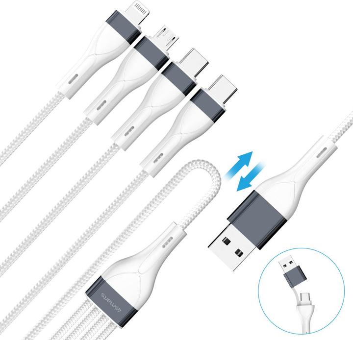 Produktbild 4smarts USB-C/A Mulit-Ladekabel 4 in 2 25 cm (0.25 m)