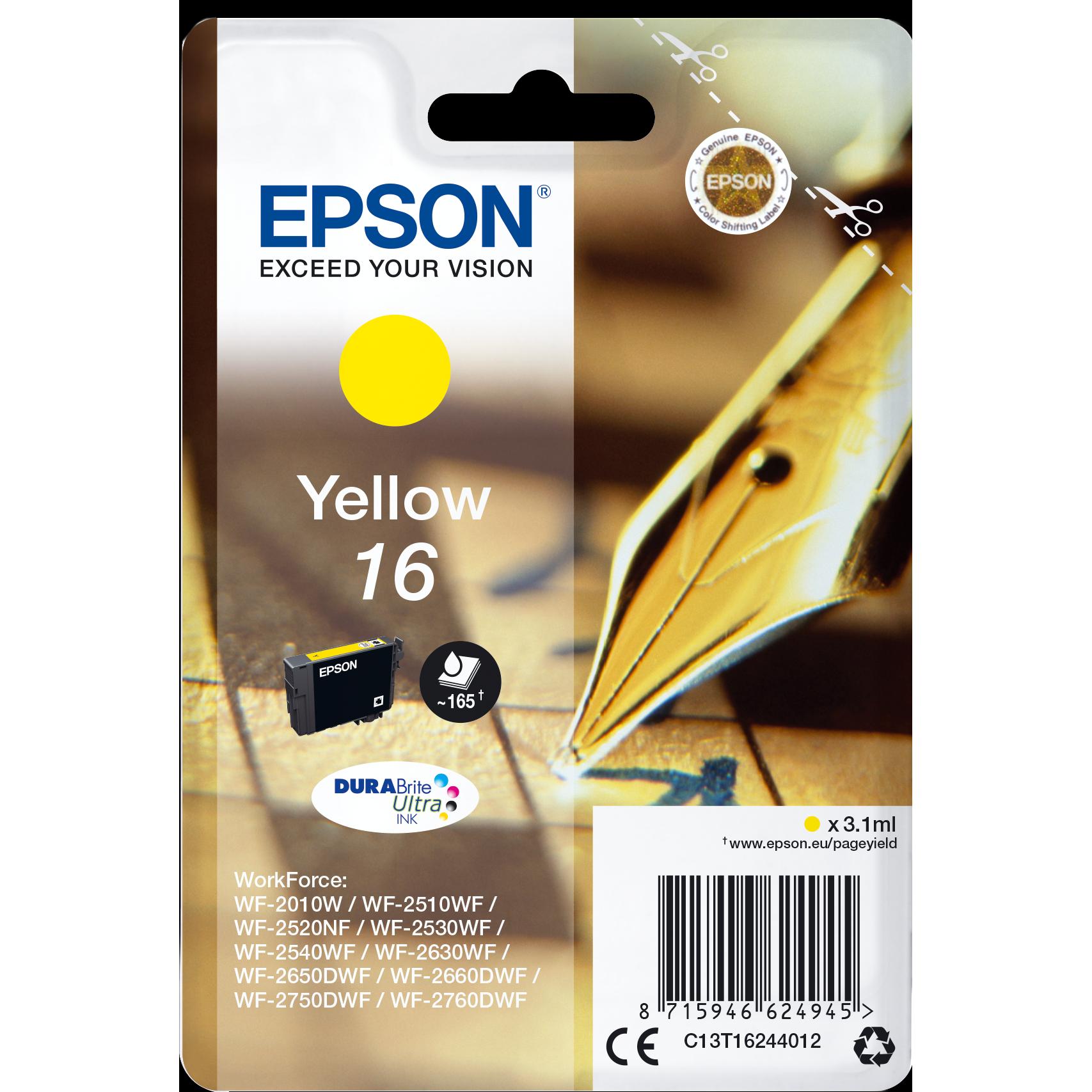 Epson, Druckerpatrone, Ink Cartr Durabrite Yel 16 (Y)