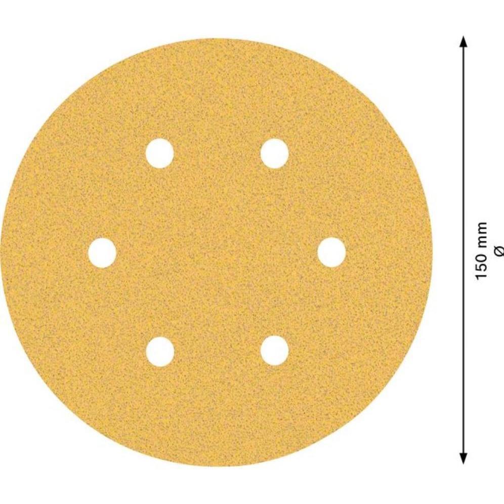 Thumbnail - Bosch Professional Zubehör, Schleifmittel, EXPERT C470 Schleifpapier mit 6 Löchern für Exzenterschleifer, 150 mm, G 80, ...