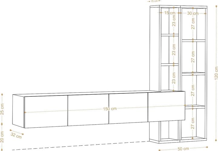 Image du produit Kalune Design Patrick (182 x 32 x 25 cm)