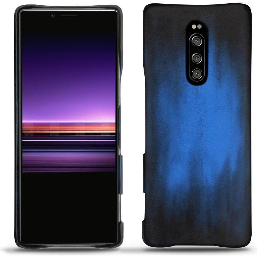 Noreve Lederschutzhülle (Sony Xperia 1), Smartphone Hülle, Blau