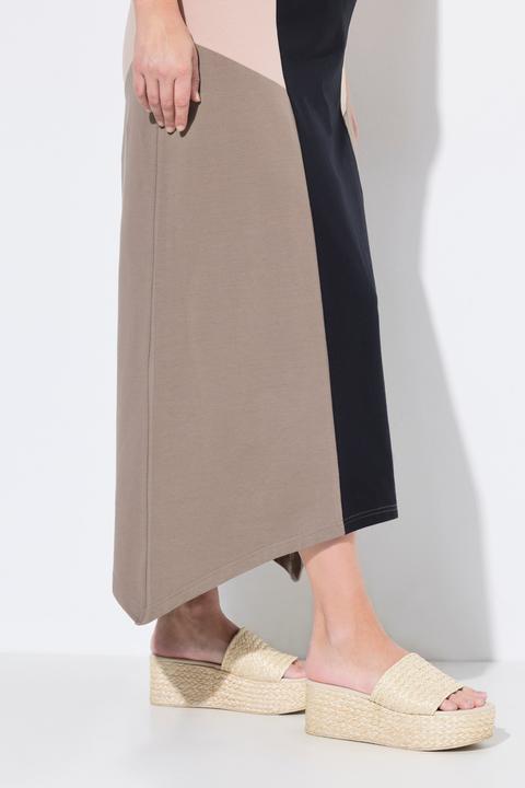 Produktbild Ulla Popken Midikleid, Jersey, Colorblocking, A-Linie, ärmellos (46, 48)