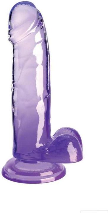 Actual product image Doc Johnson KingCockClear 7 w balls purple