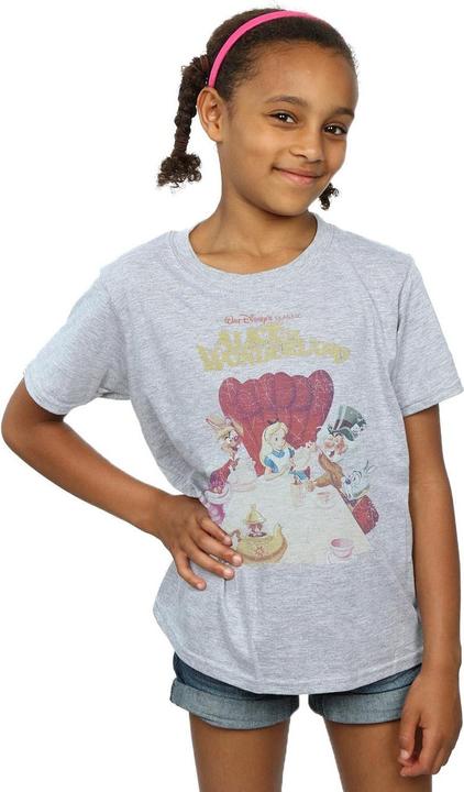 Produktbild Disney Alice In Wonderland Retro Poster TShirt Mädchen (152, 158)