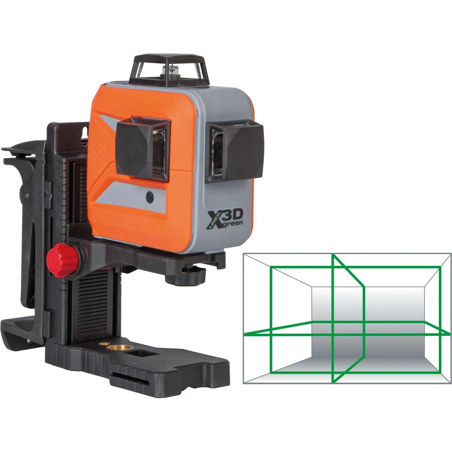 Nedo, Laser lineare, Linea trasversale laser X-liner 3D verde 3 x 360 gradi