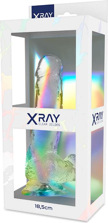 Actual product image X Ray XRAY CLEAR COCK WITH BALLS 18.5CM X 3.8CM