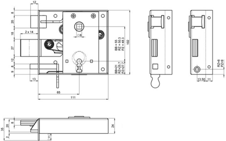 Image du produit Schänis Serrures de portes de chambres (Serrure à mortaise)