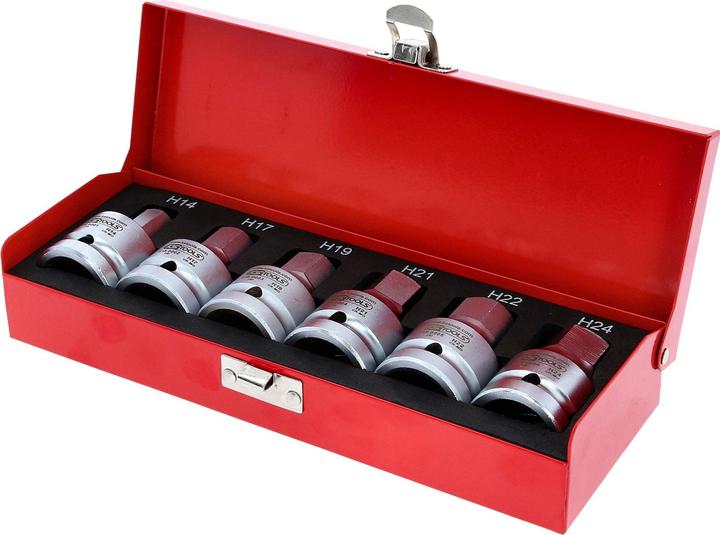 Actual product image KS Tools 3/4" power bit socket set, 6 parts, 14 - 24 mm