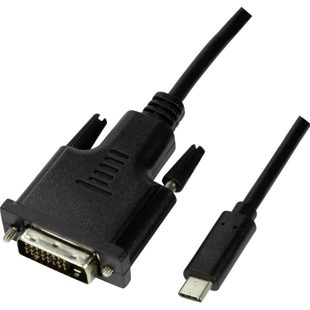LogiLink USB Typ C — DVI (1.80 m), Cavo video