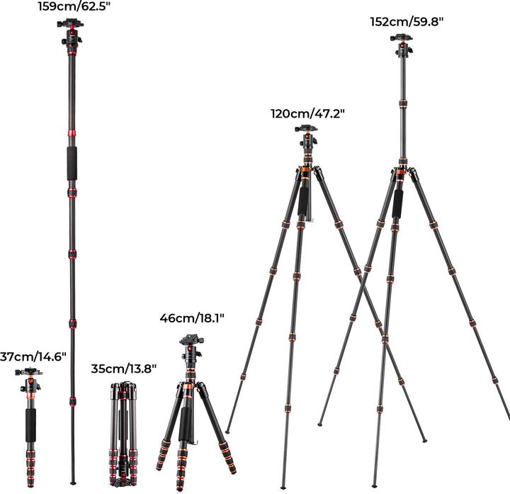 Produktbild K&F Concept C225C0+BH-25 (Carbon)