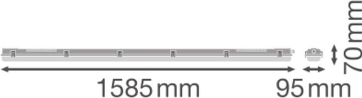 Produktbild Ledvance DAMP PROOF 150cm Feuchtraumleuchte 2-fach IP65 G13 T8 4099854118210 (G13)