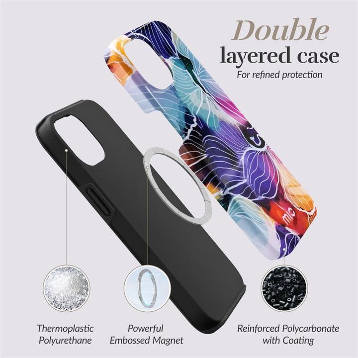 Immagine prodotto Mio Back panel cover Flowers Magsafe Compatible for iPhone 16 Pro Max (Apple iPhone 16 Pro Max)