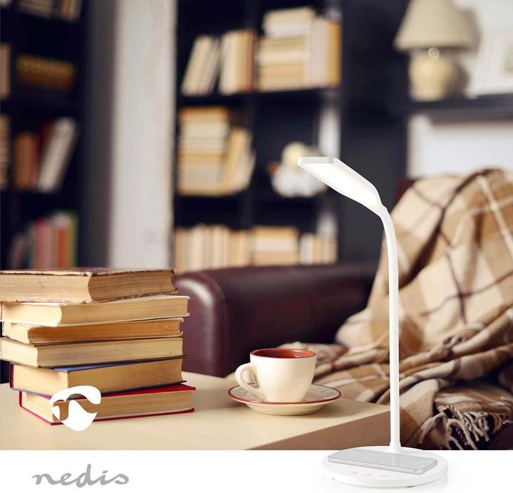 Actual product image Nedis LED lamp with wireless charger - dimmer switch - LED - 15 W - with dimmer - cold white/natural white (350 lm)