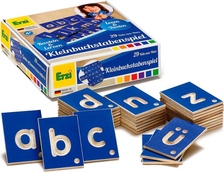 Erzi Lernspiel Kleinbuchstaben aus Holz