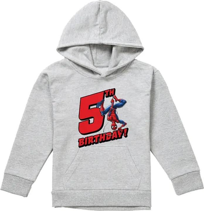 Produktbild Spiderman Kapuzenpullover Zum Überziehen meliert 5. Geburtstag (128)