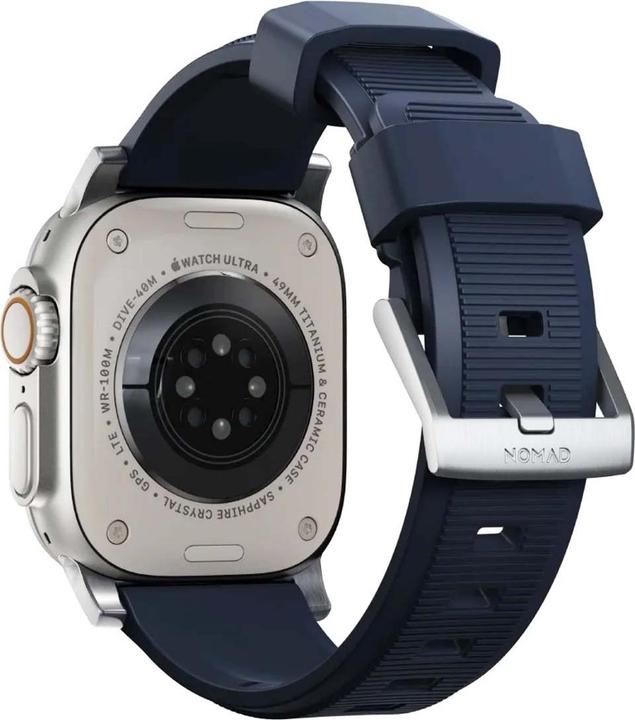 Produktbild Nomad Rugged Strap Atlantic Blue Connector Silver 42/44/45/49mm (42 mm, 44 mm, 45 mm, 49 mm, Fluorkautschuk (FKM))