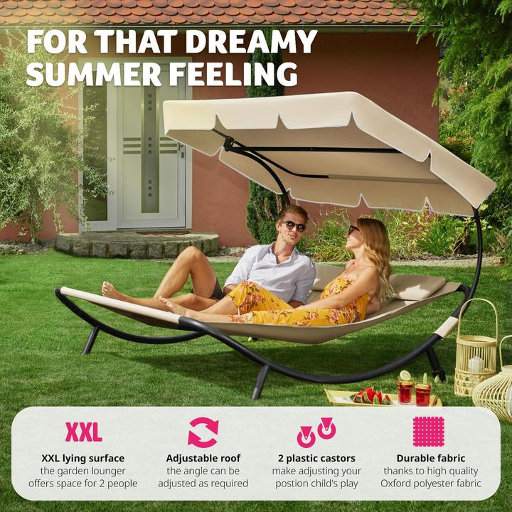 Actual product image tectake Sun lounger double (195 cm)