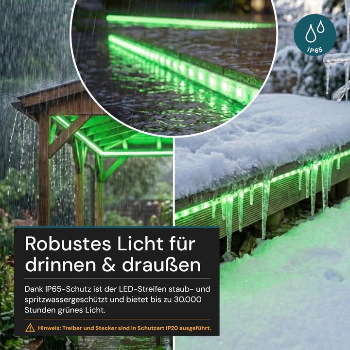 Actual product image Luxula LED strip, green, 50m (Green, 5000 cm, Outdoor)