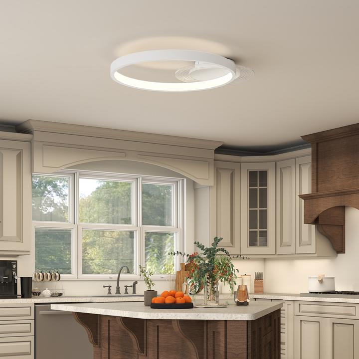 Produktbild Homcom Deckenleuchte Metall, Acryl Weiss