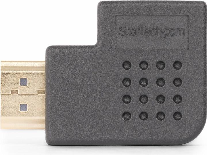 Produktbild StarTech com HDMI Winkelstecker, Horizontaler 90 Grad HDMI 2.0 Port Saver/HDMI Adapter, 4K 60Hz High (HDMI, 3.20 cm)