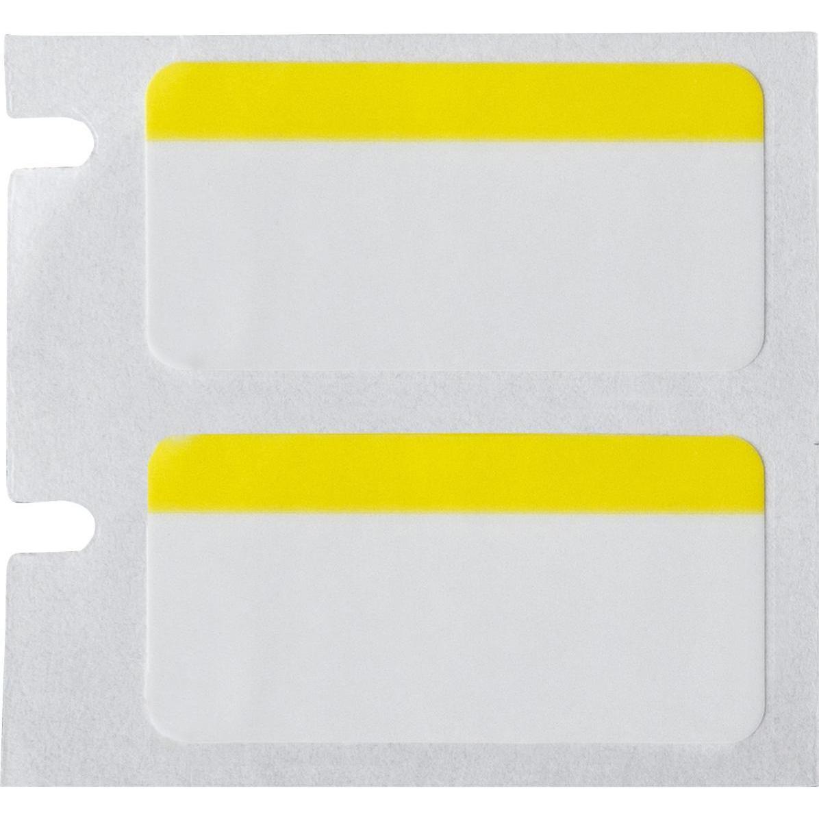 Brady, Etiketten, B33-310-494-YL, Polyester, Weiss/Gelb, glänzend, 25.4 x 12.7 mm, permanent (2500 E.)