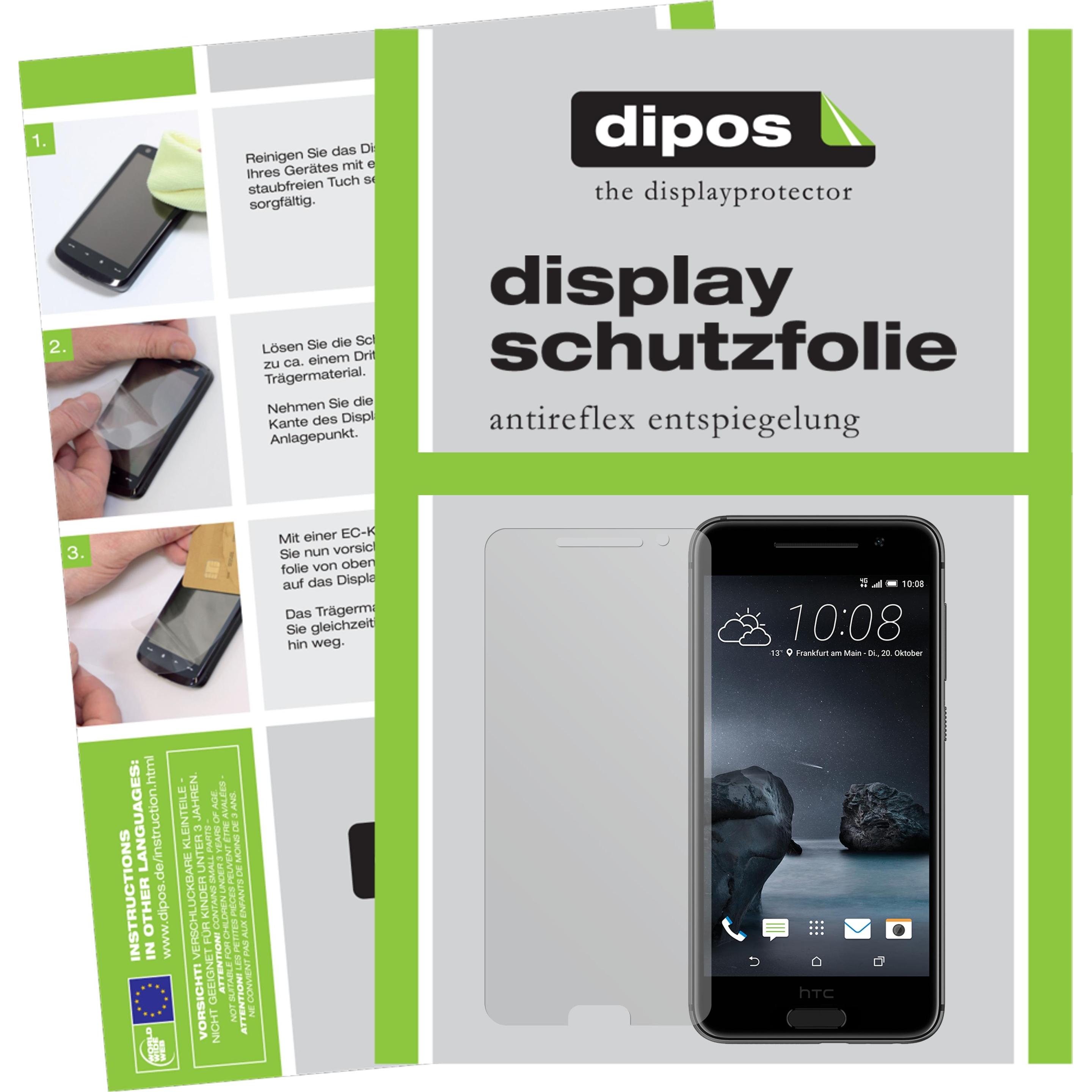 Dipos Displayschutzfolie Antireflex (2 Stück, HTC One A9), Smartphone Schutzfolie, Transparent