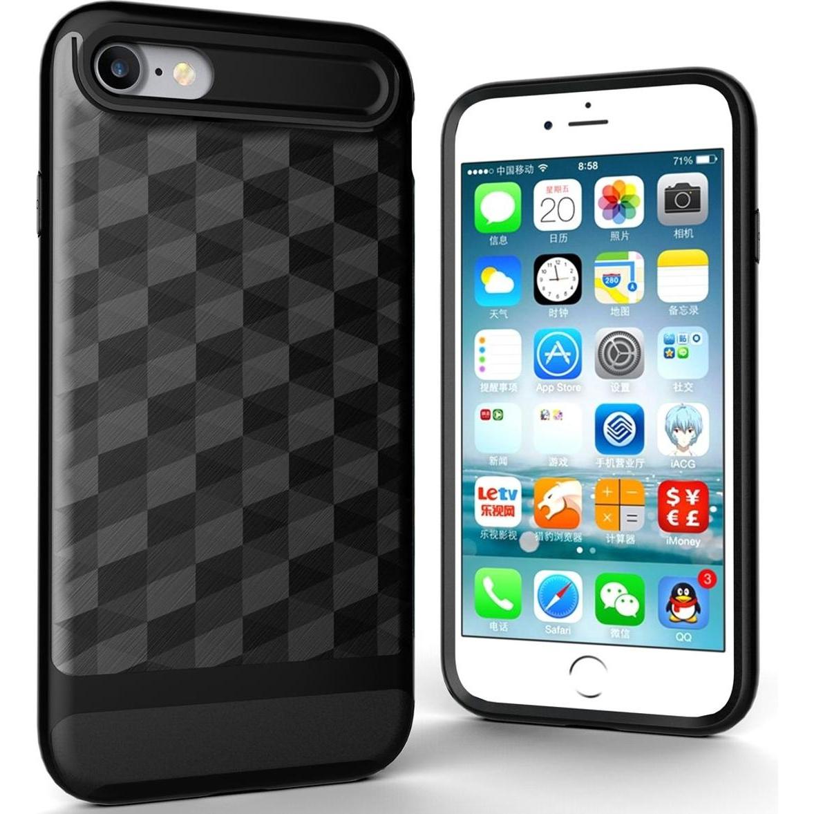 König Design Apple iPhone 8 Hülle Case Handy Cover Schutz Tasche Schutzhülle Bumper Schwarz (Apple iPhone 8), Smartphone...