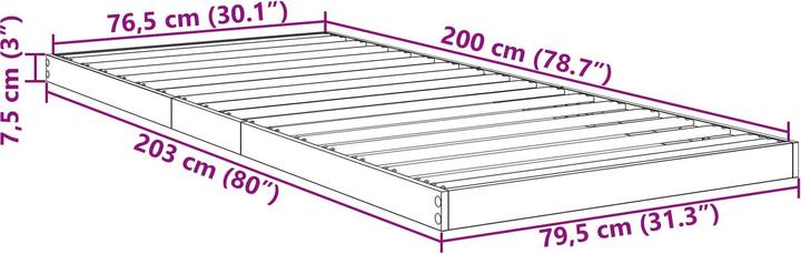 Produktbild vidaXL Moderner Bettrahmen (80 x 200 cm)