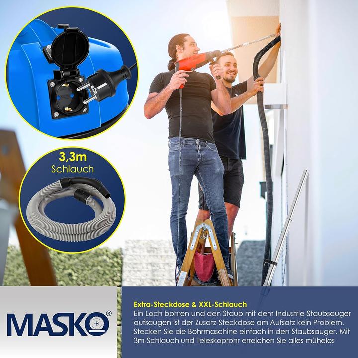 Produktbild Masko 6IN1 Industriestaubsauger, Blau (Nass-Trockensauger)