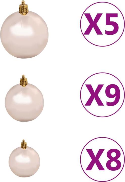 Produktbild vidaXL Weihnachtsbaum Klappbar LED Beleuchtet Christbaum Tannenbaum Deko 150cm (150 cm)