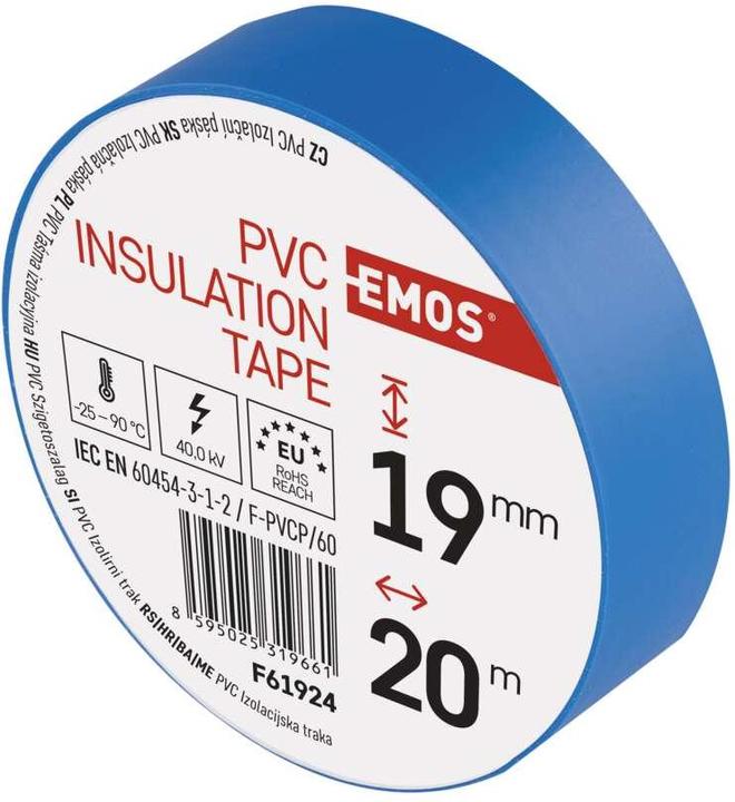 Actual product image Emos Insulating tape PVC 19mm/20m blue, 10 pcs. (19 mm)