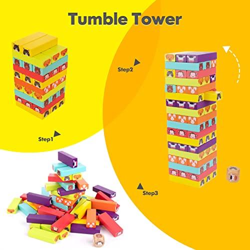 Produktbild Activity Board Holzspielzeug ab 3 Jahren, Wackelturm Kinderspielzeug ab 3 Jahren, Lernspielzeug, Holzspielzeug