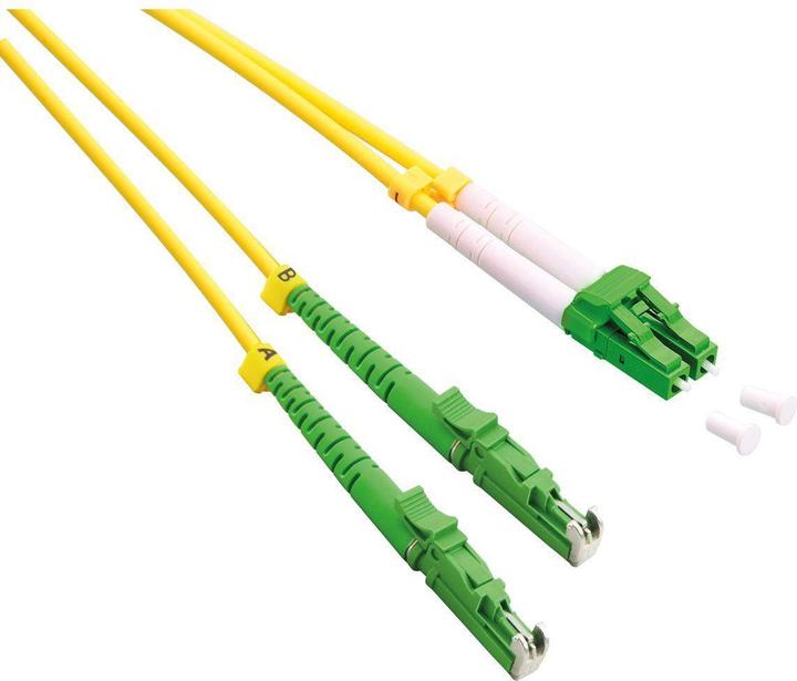 Roline Fiber optic cable duplex 9/125um LSH/LC APC ground LSOH yellow 3m (3 m)