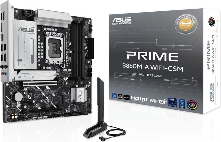 Actual product image ASUS PRIME B860M-A WIFI (LGA 1851, Intel B860, mATX)